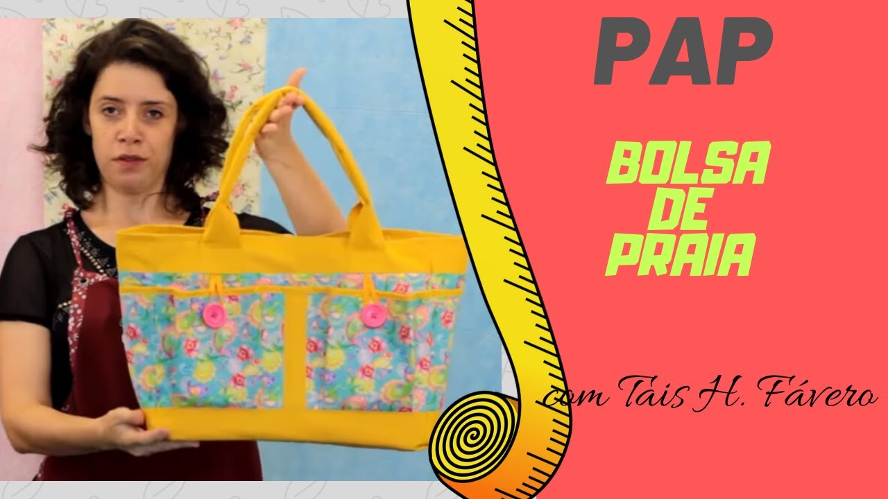 Passo a Passo da bolsa de praia em Patchwork por Taís H. Fávero