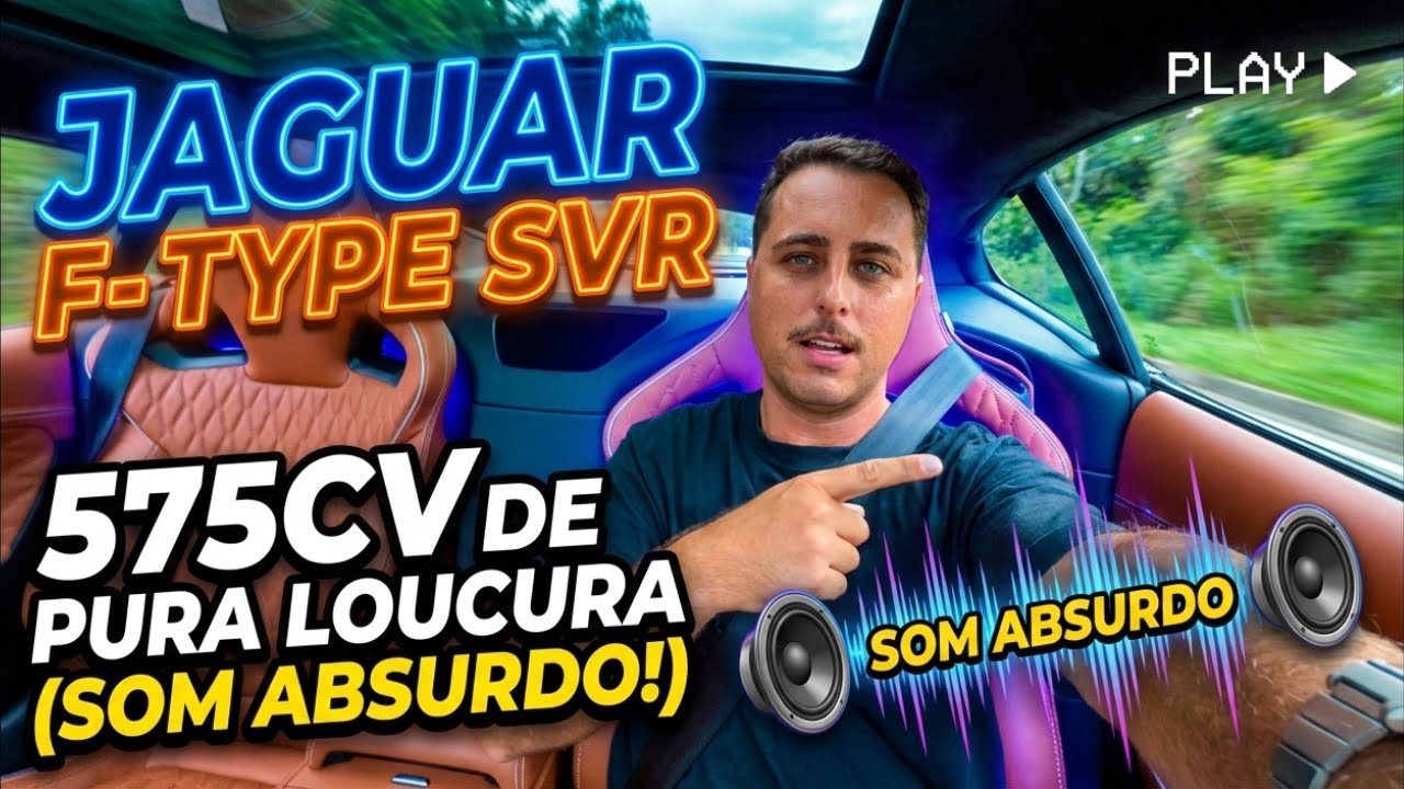 Jaguar F-Type SVR V8 2017: 575cv de Pura Loucura (Som Absurdo!)