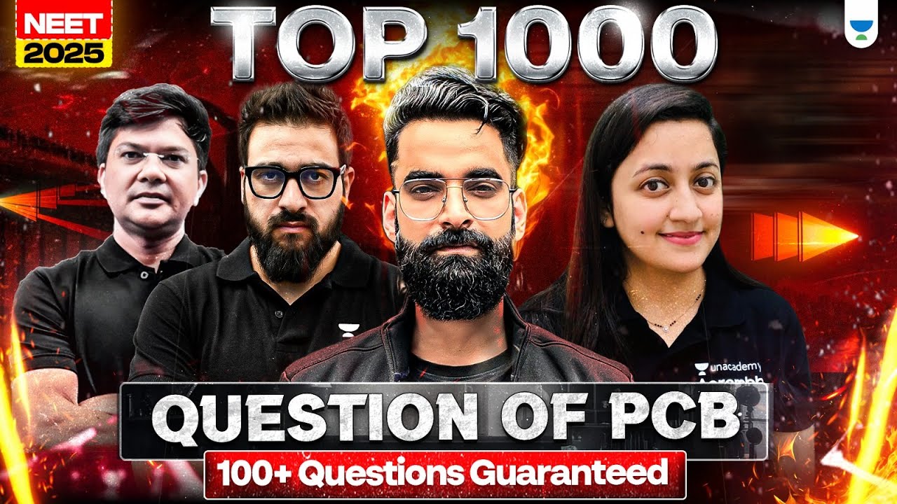 Top 1000 questions of PCB | 100+ Questions Guaranteed | NEET 2025