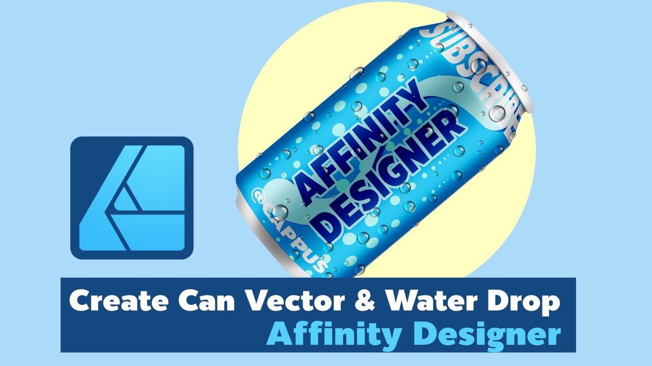 Create Can Vector and Water drop in Affinity Designer.