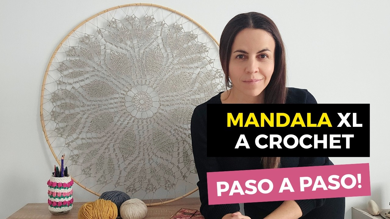 Cómo tejerr un MANDALA o atrapasueños GIGANTE a crochet paso a paso  | PARTE 1  | Ahuyama Crochet