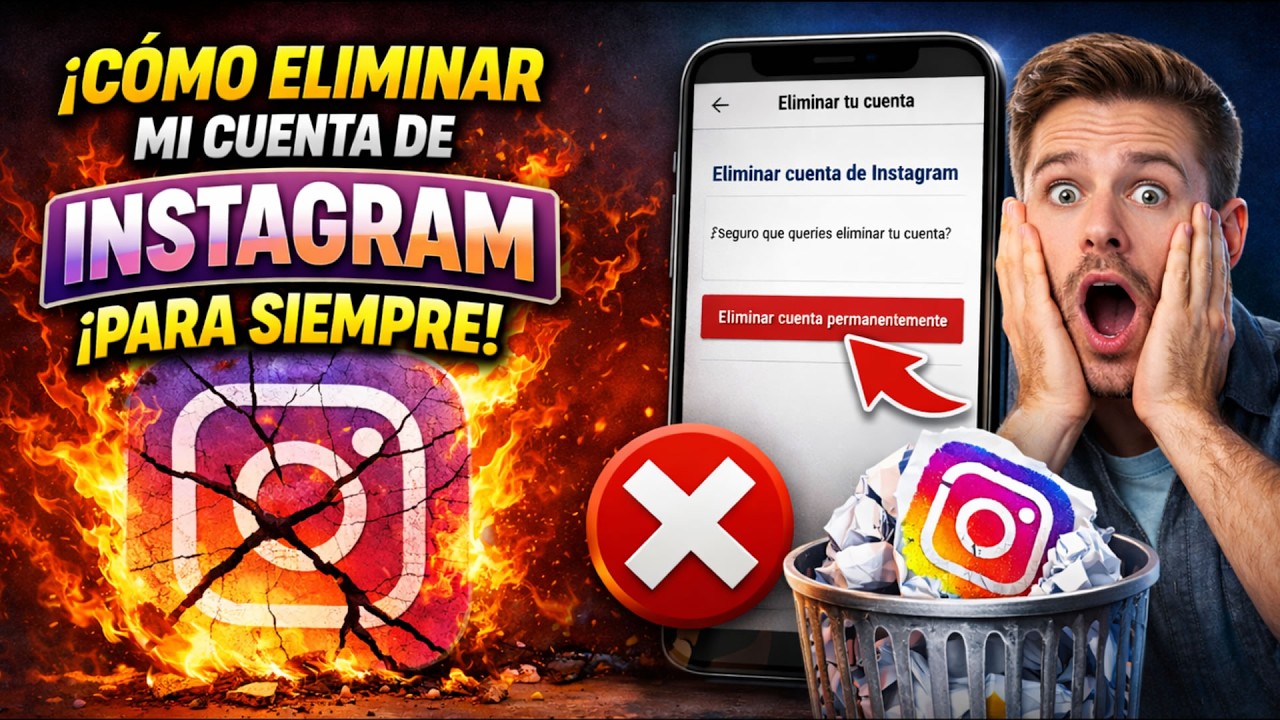 Cómo ELIMINAR MI CUENTA DE INSTAGRAM PARA SIEMPRE