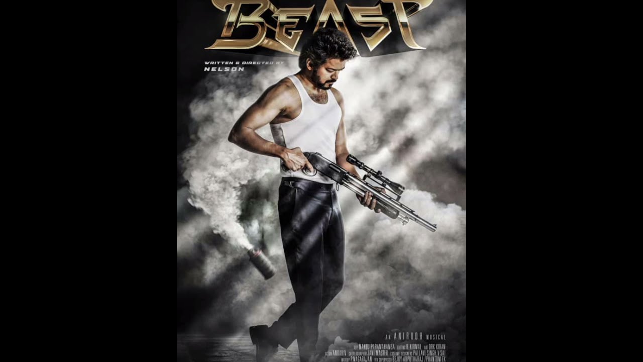 Beast-Thalapathy 65 first look motion poster. #Vijay #65 #anirudhmusical