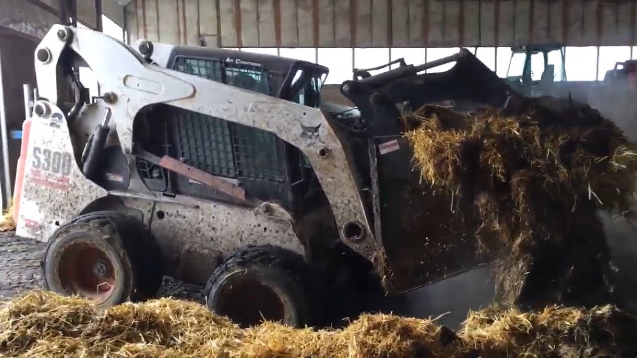 Cleaning out the straw pack barn