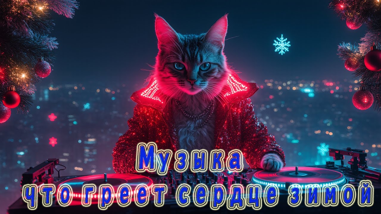 Лучшая зимняя музыка для сердца | Кот DJ 🎧 #winterplaylist