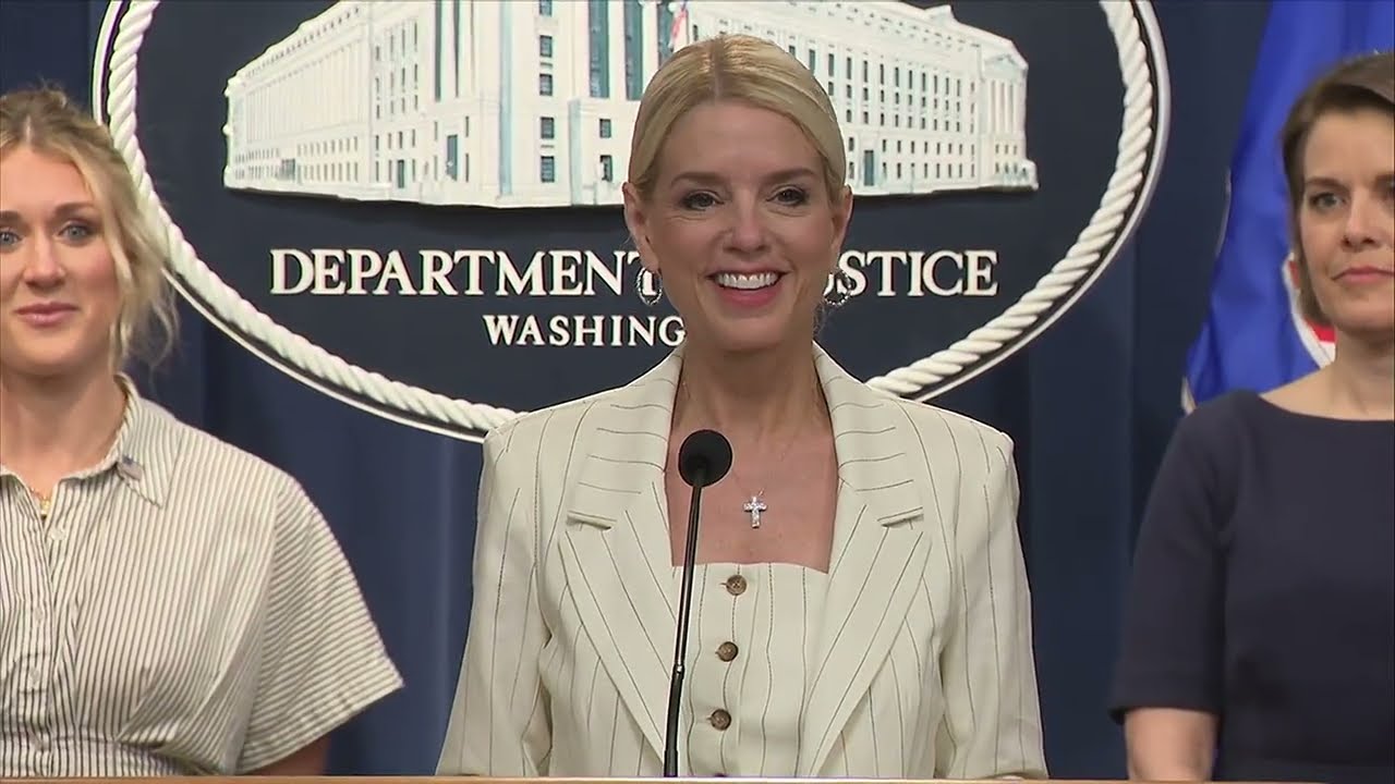 RAW: Attorney General Pam Biondi announces DOJ suing Maine over transgender women in womens sports