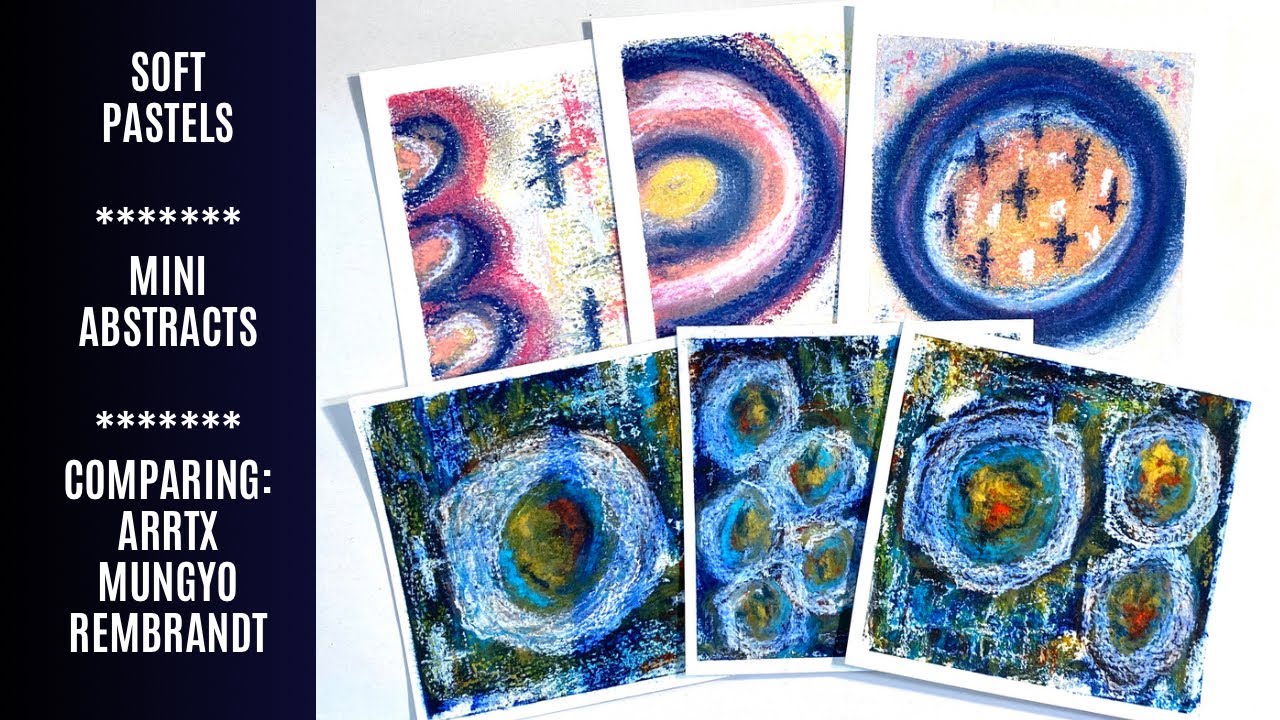 Mini Abstracts Using Soft Pastels - How To Get Out Of A Creative Slump