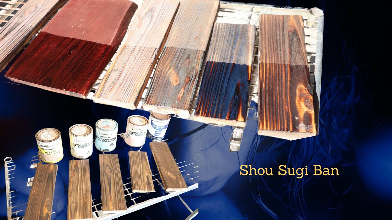 Shou Sugi Ban Wood Burning Technique with Stains