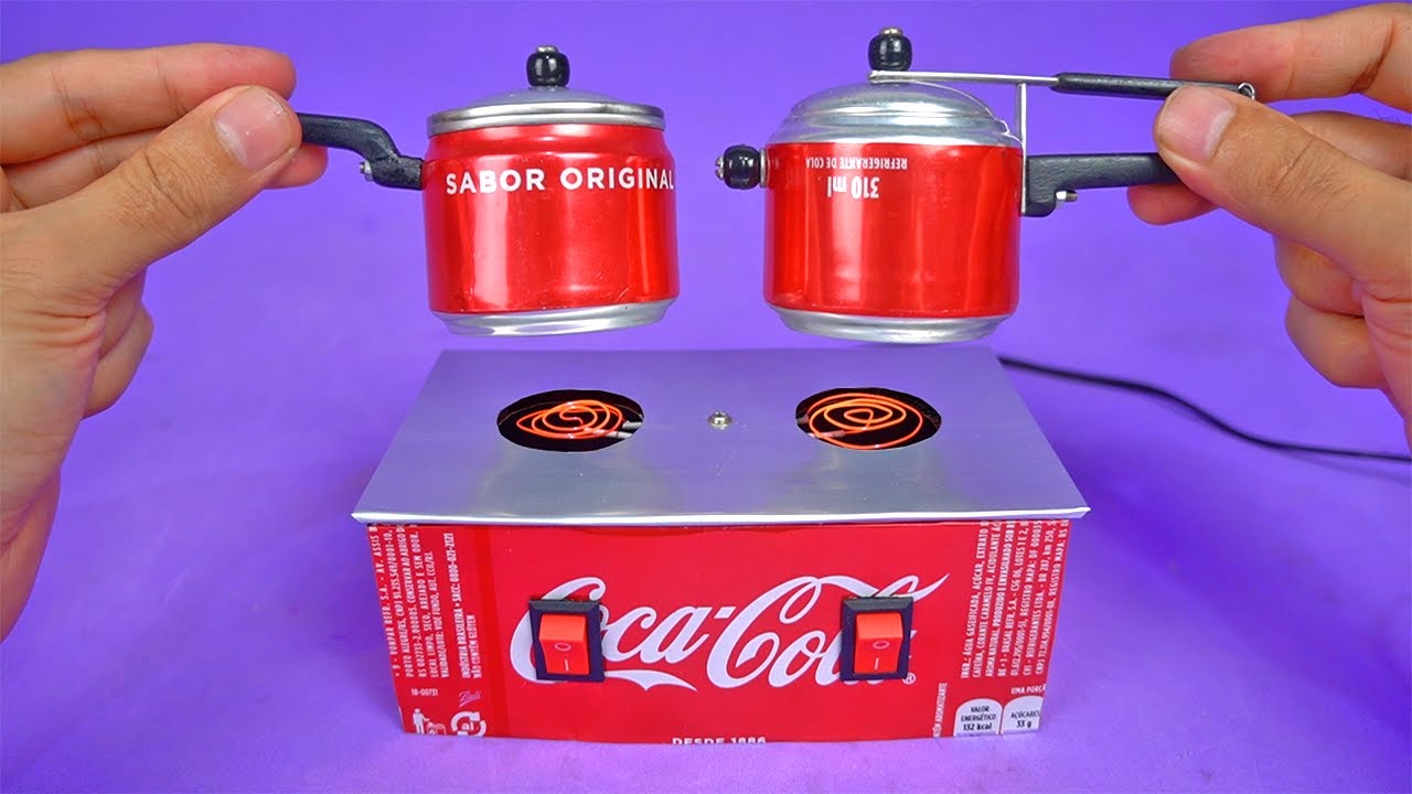 Incre&iacute;ble Mini Estufa El&eacute;ctrica hecha con materiales reciclables