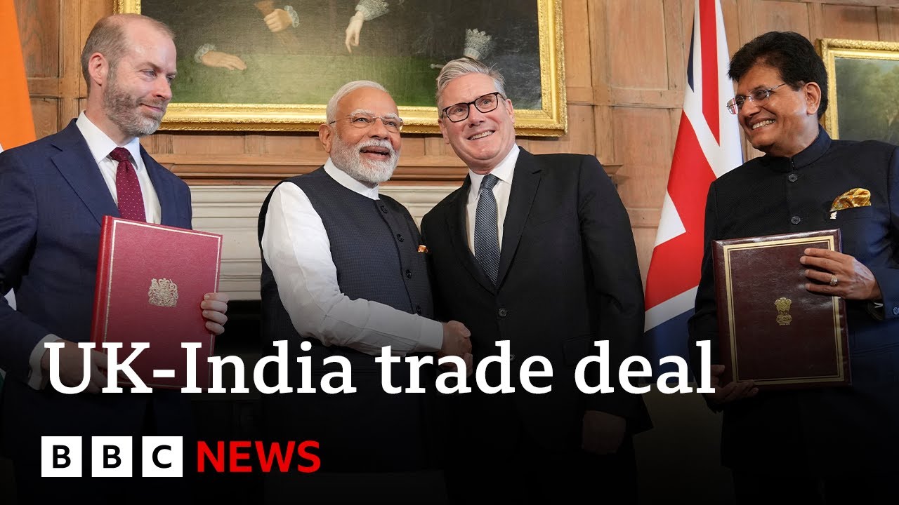 UK and India sign 'landmark' free trade deal | BBC News