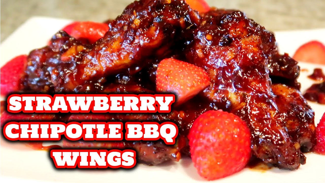 Strawberry Chipotle BBQ Chicken Wings In The Oven | Easy Chicken Wing Recipes