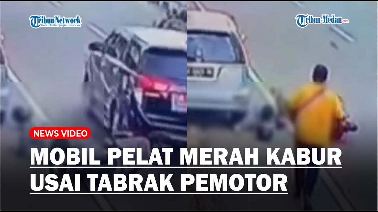 Detik detik Mobil Pelat Merah Kabur Usai Tabrak Pemotor di Klaten