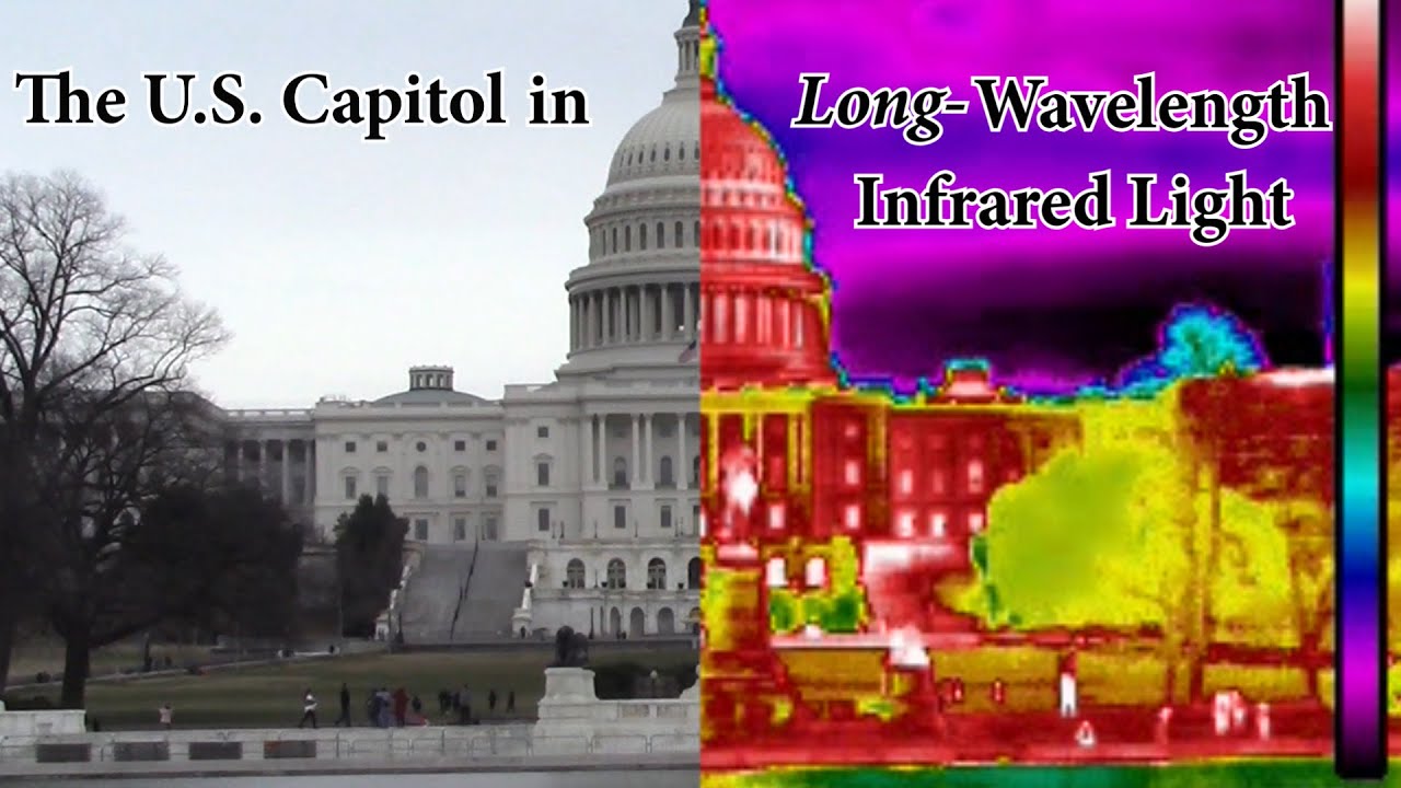 U.S. Capitol Building in Long-Wavelength Infrared Light