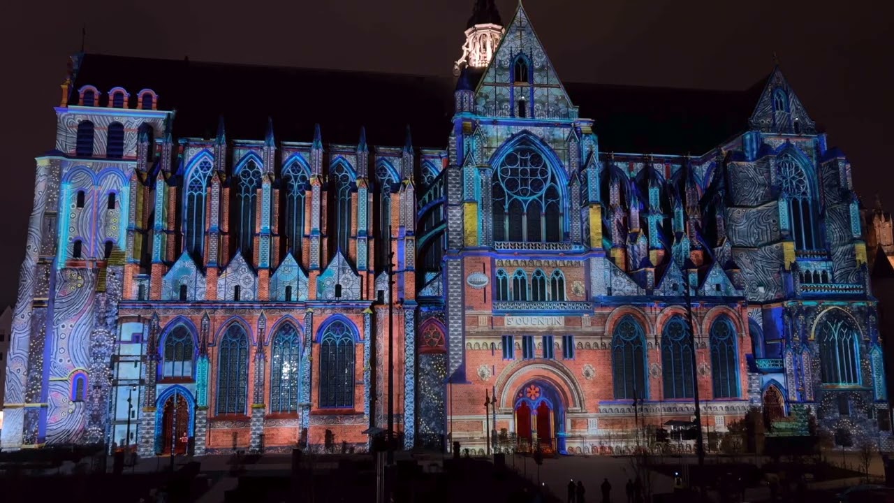 Mapping Parvis basilique Saint-Quentin