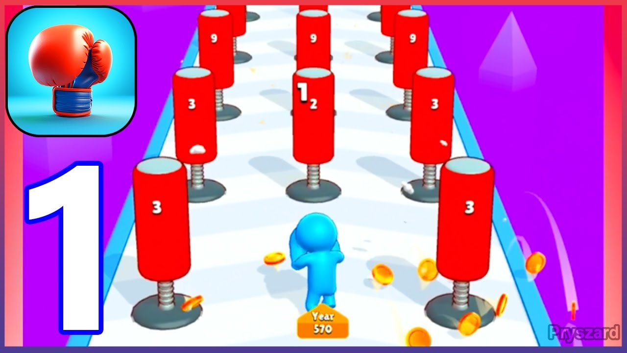 Stickman Punch Run - Gameplay Walkthrough Part 1 Stick Punch Machine (Android,iOS)