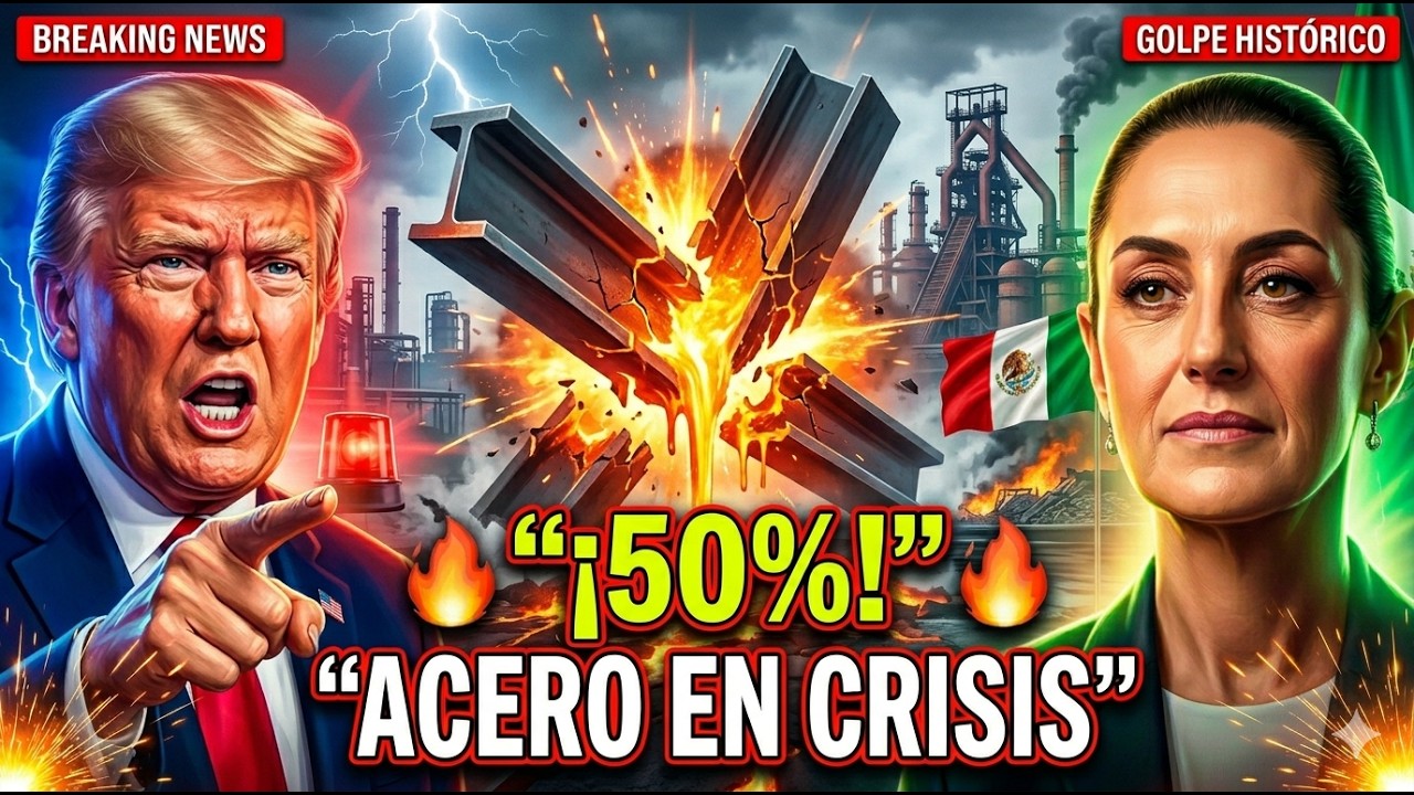 &iexcl;GOLPE HIST&Oacute;RICO! TRUMP DESTRUYE EL ACERO MEXICANO CON ARANCELES DEL 50%: 