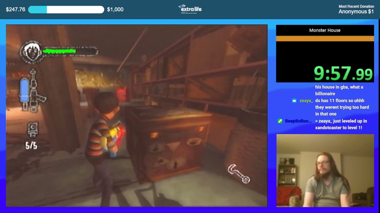 Monster House Any% speedrun - 1h00m38s