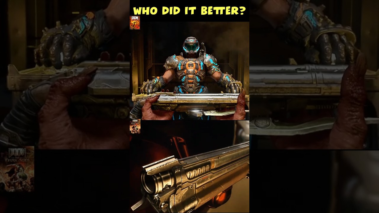 Doomslayer getting his super Shotgun in Doom Eternal vs Doom Dark Ages 💥💀 #doomslayer #doomguy