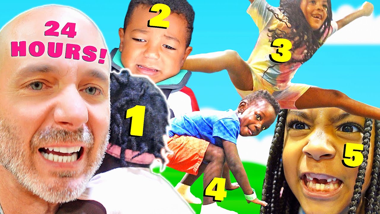 24 Hours With 5 Kids MAKES DAD CRAZY!