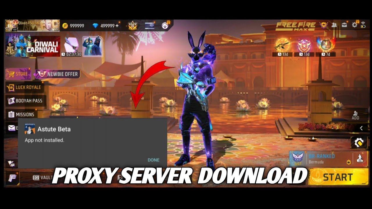 Download Free Proxy Server Free 5 Lakh Diamond Without App 155 MB 🔥 App Not Instal Problem Solve ☠️🗿