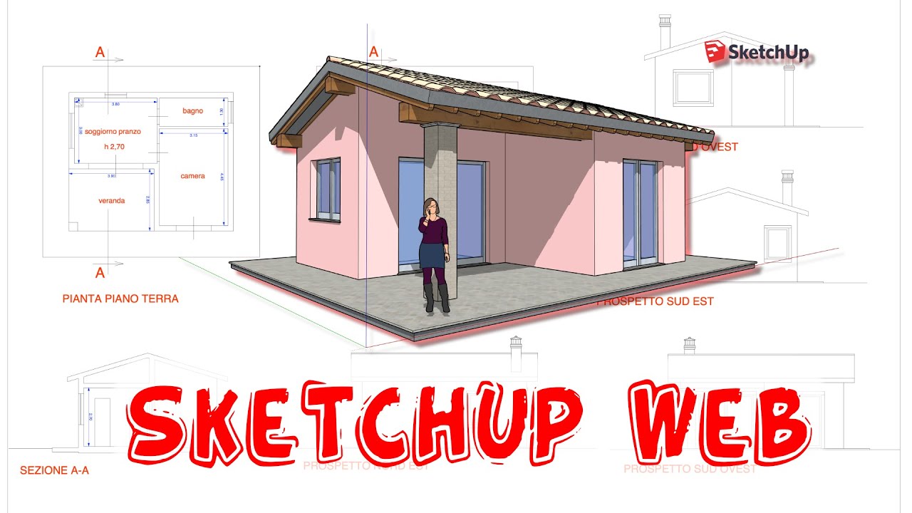 SketchUp Web - Costruire un 3D da immagine 2D CAD