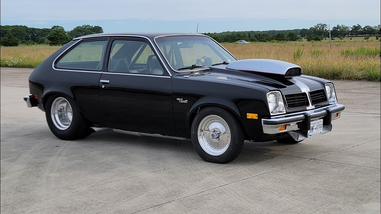 1976 Chevrolet Chevette Pro Street For Sale~421 Dart Block~TH400~13X31 Rear Tires~31 Spline Axles