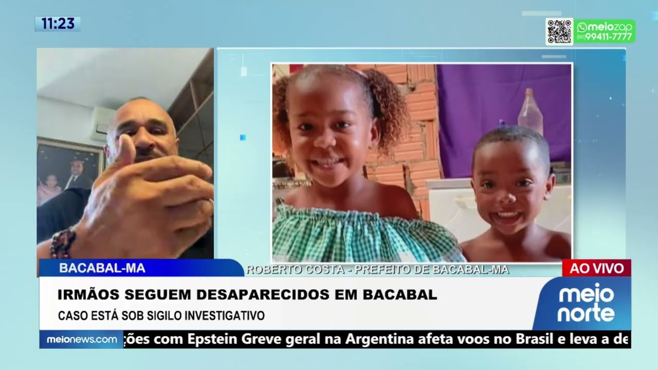 Atualizações no caso das crianças desaparecidas em Bacabal; prefeito detalha; veja! | Ronda