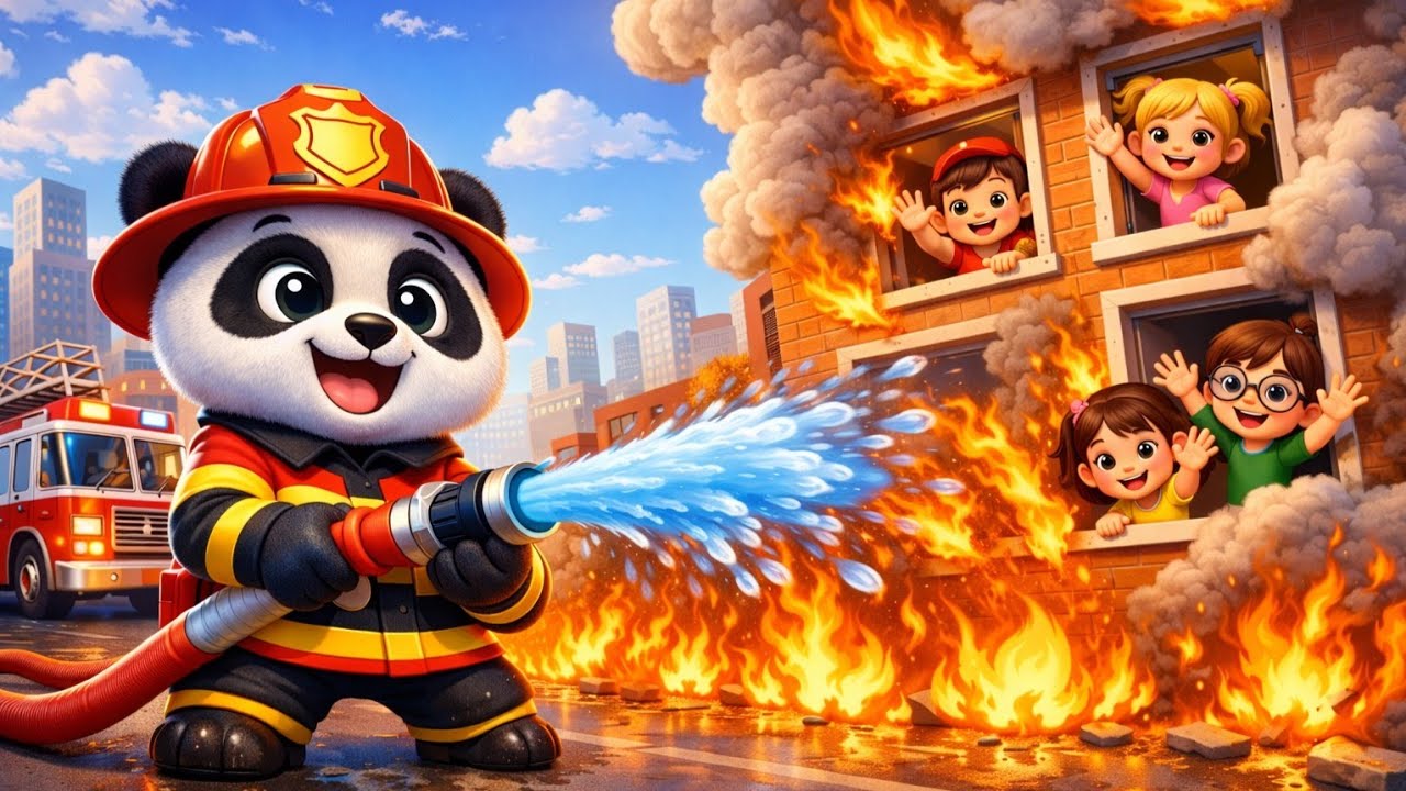 Firefighter Panda to the Rescue! 🐼🚒 | Kids Fun Video