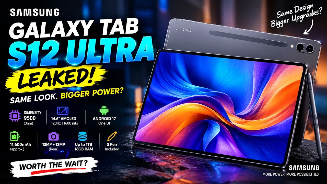Samsung Galaxy Tab S12 Ultra LEAKED! Massive Performance Upgrade Coming?