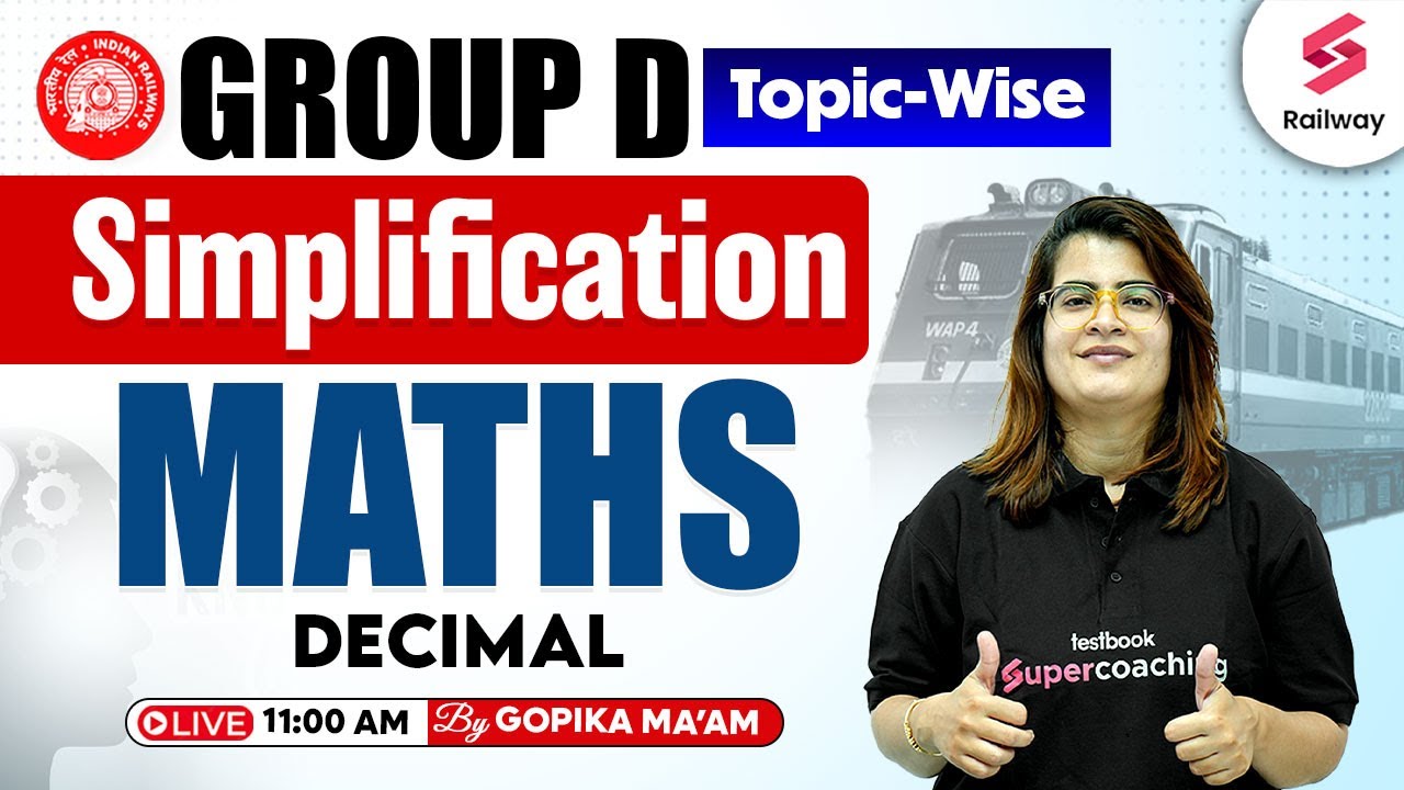 DECIMAL RRB GROUP D 2025 | DECIMAL SIMPLIFICATION FOR RAILWAY GROUP D 2025 MATHS BY GOPIKA MAM