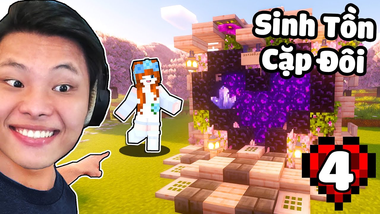 [TẬP 4] JAYGRAY MINECRAFT SINH TỒN CẶP ĐÔI*XÂY CÁNH CỔNG TRÁI TIM TÌNH YÊU TẶNG CHO (Bạn Gái Mochi🥰)