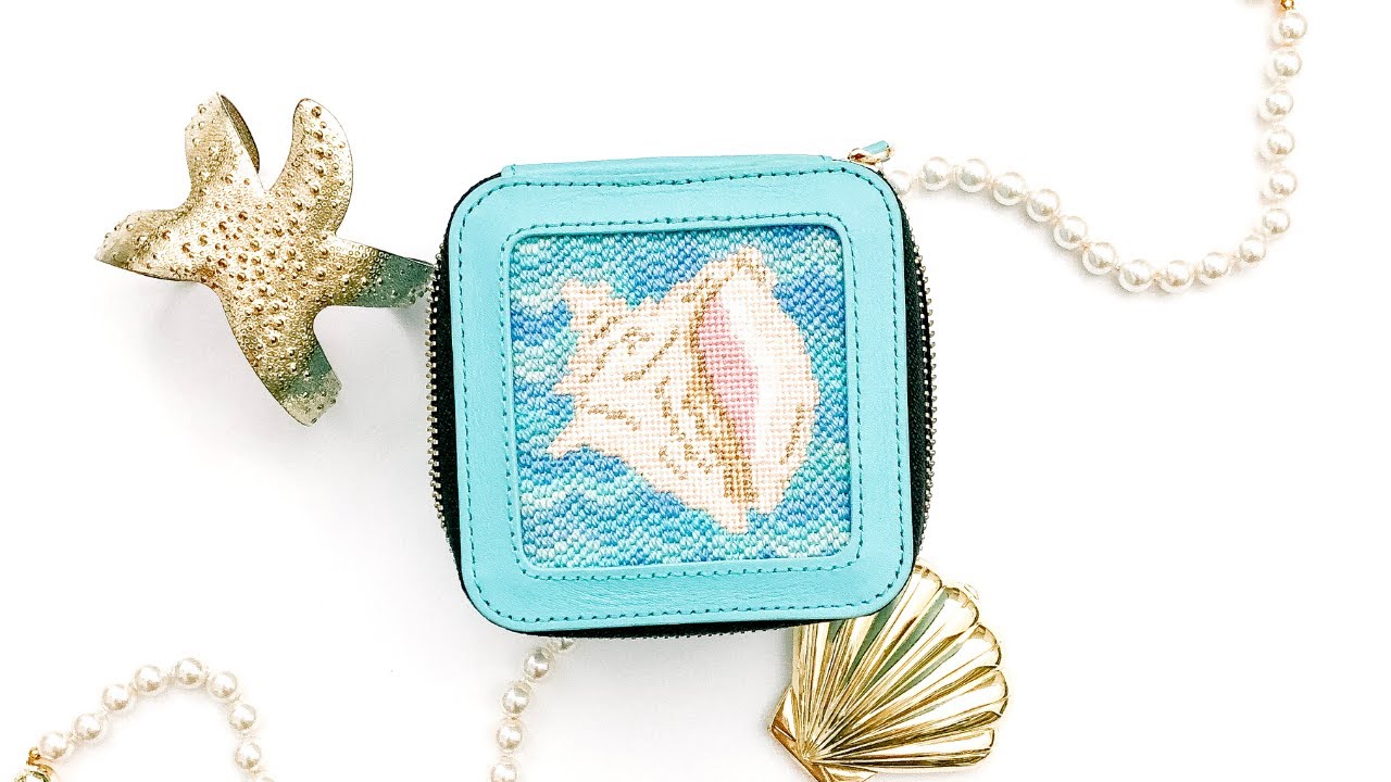 How to Self-Finish Needlepoint in a Planet Earth Fiber Jewelry Case