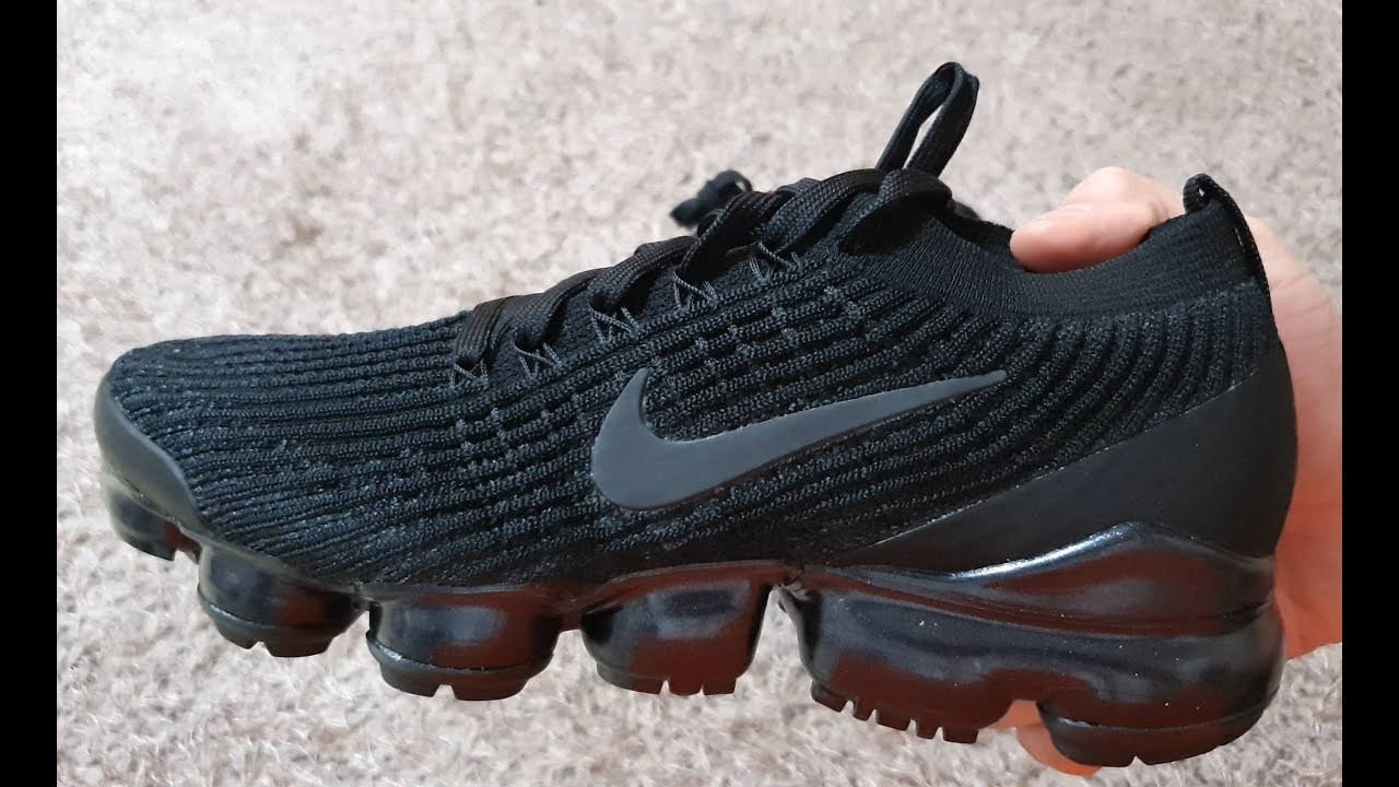 4K Nike Air Vapormax Flyknit 3 'Triple Black' AJ6900-004