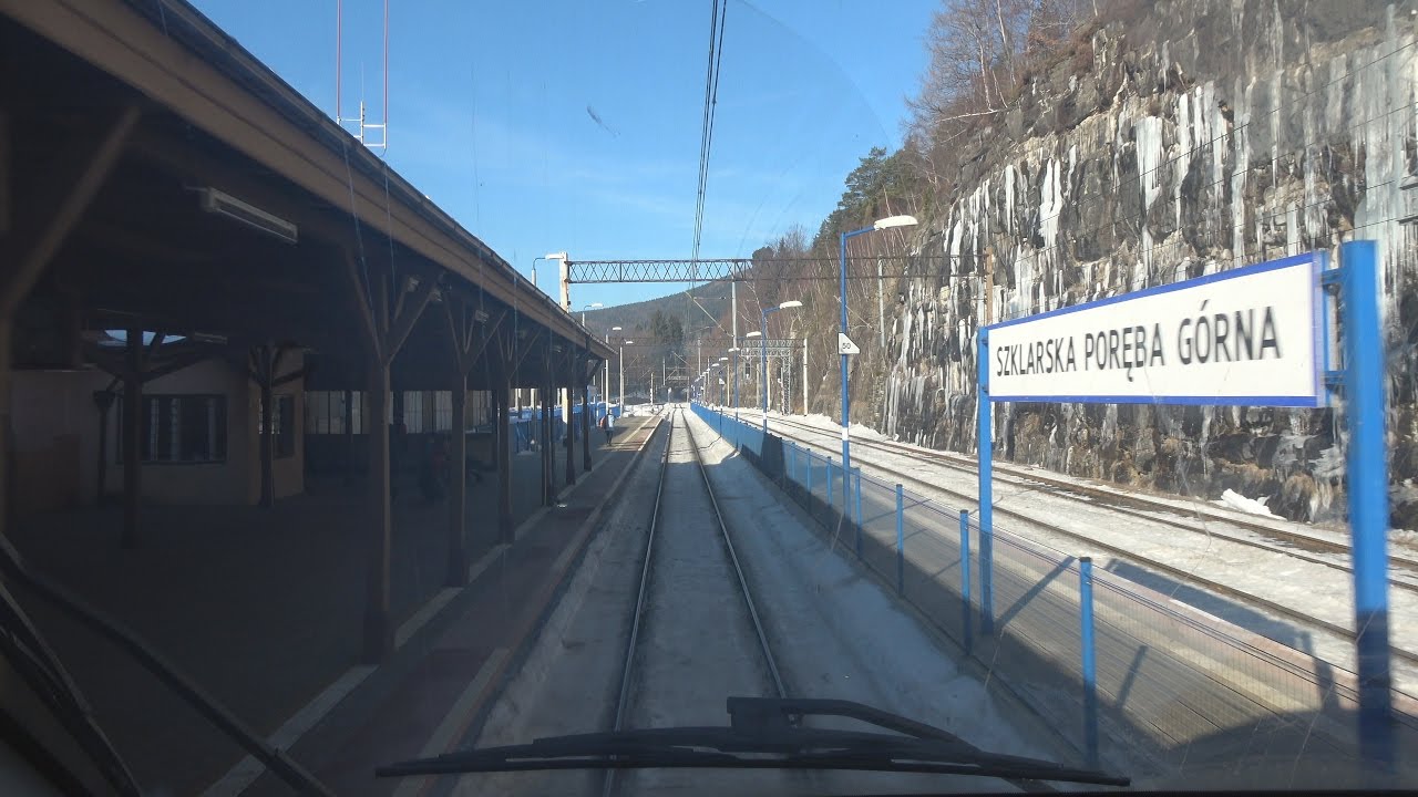 4K Cabview 36WEa-013 Wałbrzych Główny - Szklarska Poręba Górna + sound - 13.02.2017