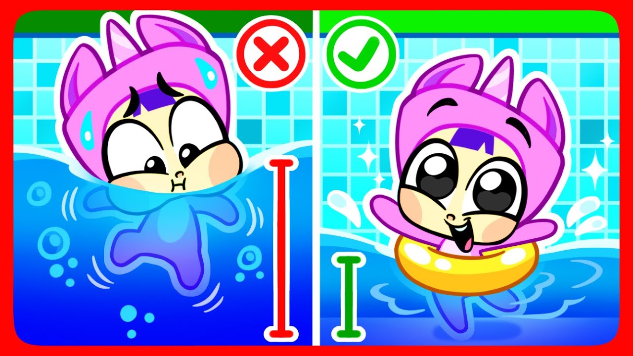 Safety Rules In The Pool🛟 Play Safe in The Swimming Pool🌊 KiddyHacks Serries