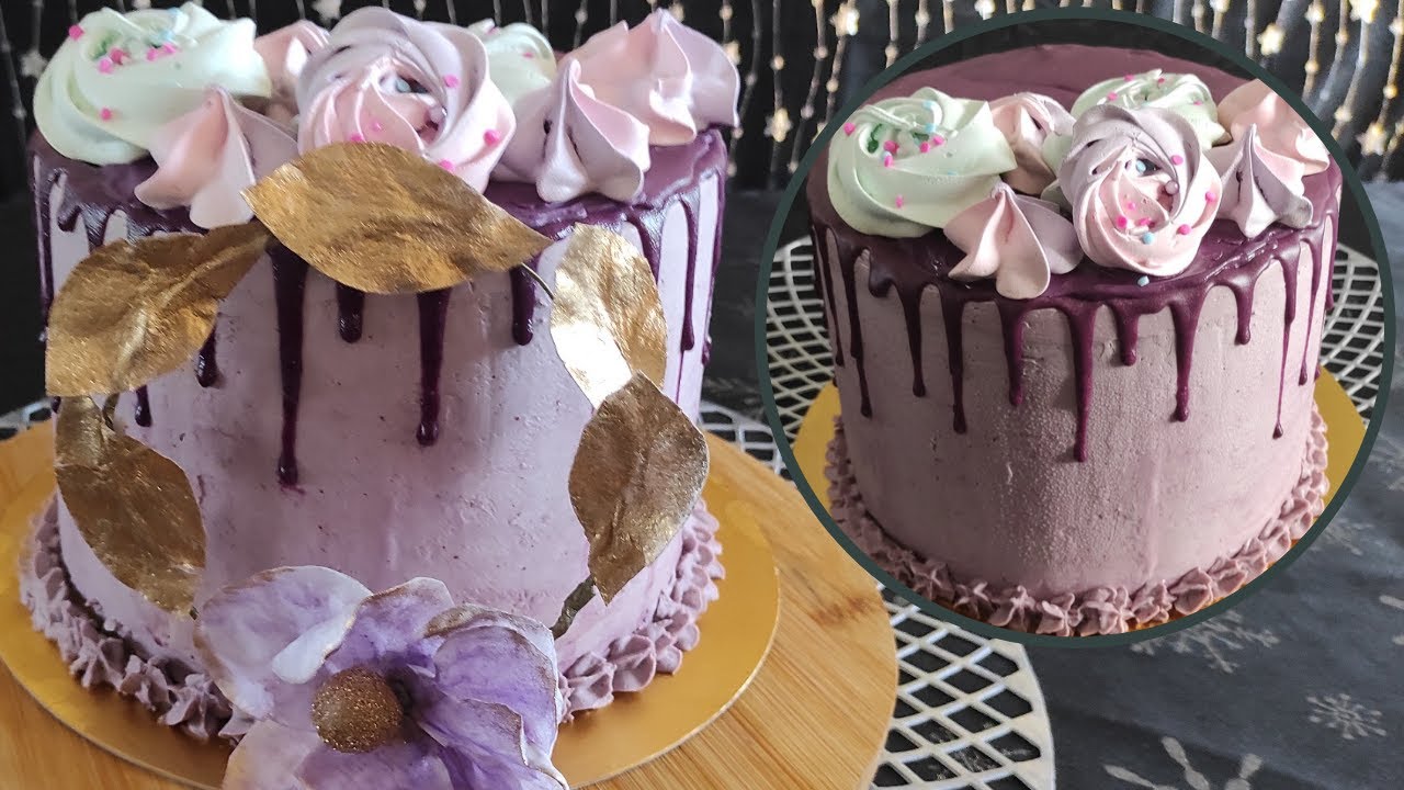 Gâteau d'anniversaire/drip cake طورطة عيد ميلاد راقية فالشكل