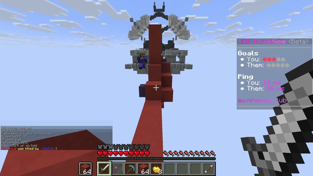 Playing pvp bridge part 1 Minecraft