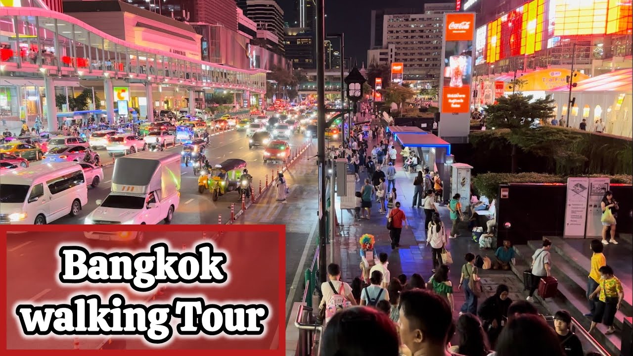 4K WALKING TOUR IN HEART OF THAILAND BANGKOK PATHUM WAN CENTRAL-WORLD SHOPPING MALL