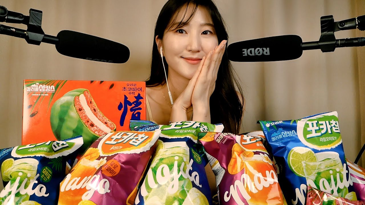 EATINGSOUNDS | 수박맛 ...초코파이...??? | ASMR (*제품무상협찬)