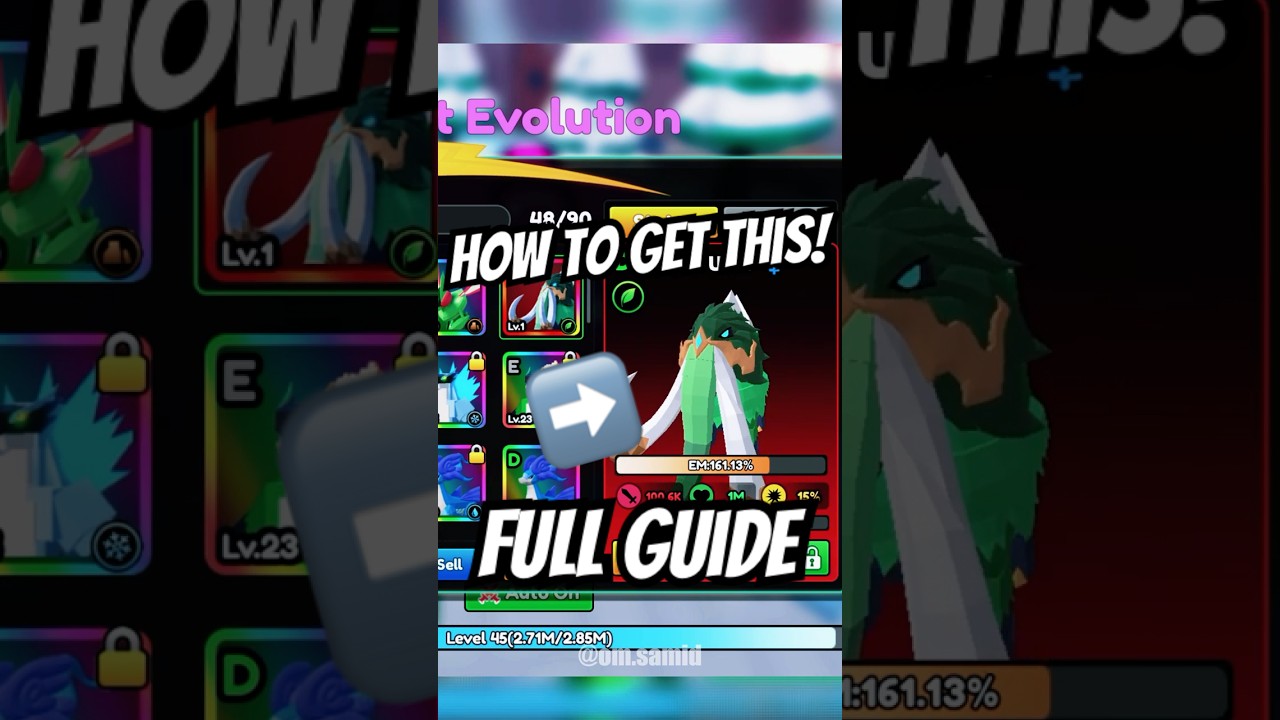 This Evolution Is INSANELY RARE&hellip; Titanusk Guide #roblox #catchamonster