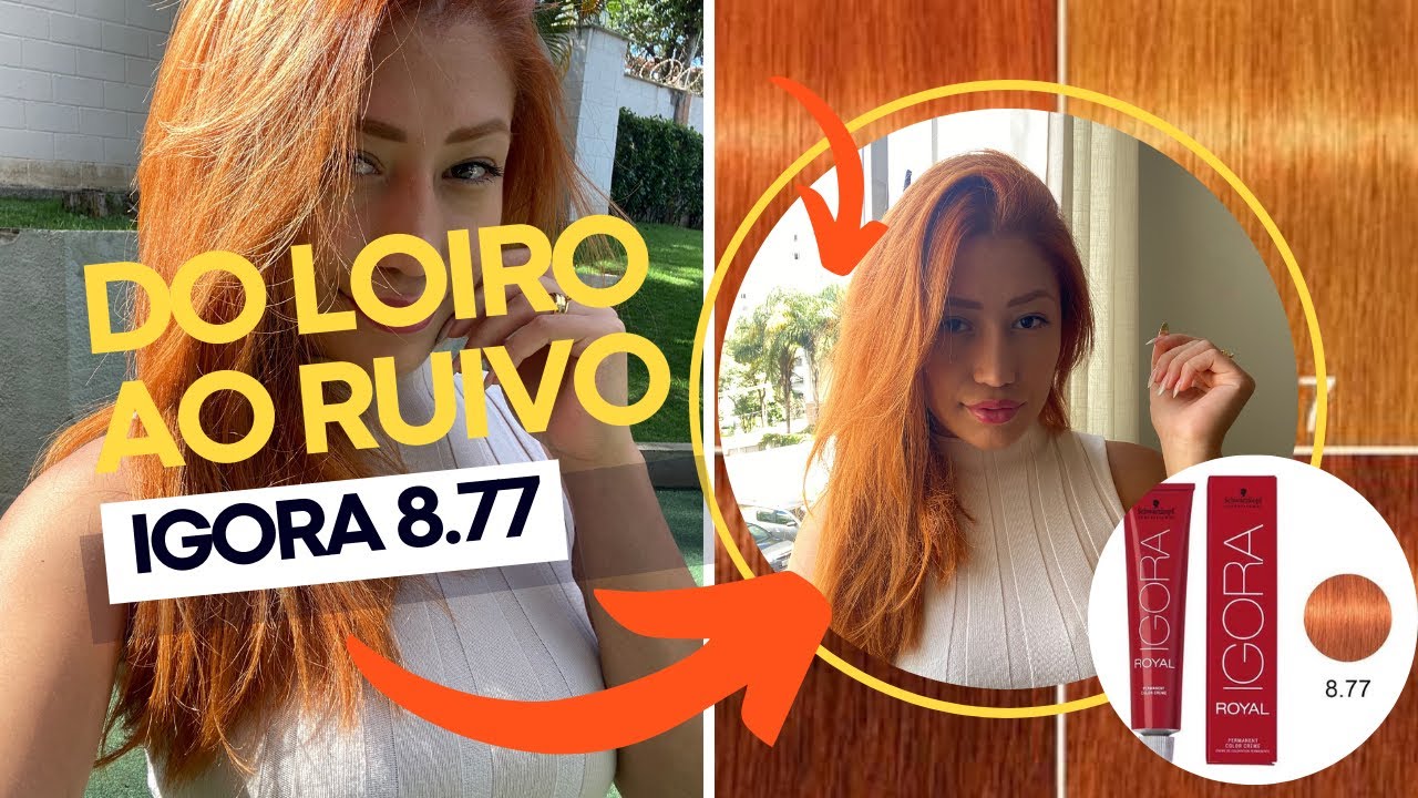 SAINDO DO LOIRO! Pintei meu cabelo de RUIVO 🧡 (pré-pigmentação e tintura com Igora 8.77)
