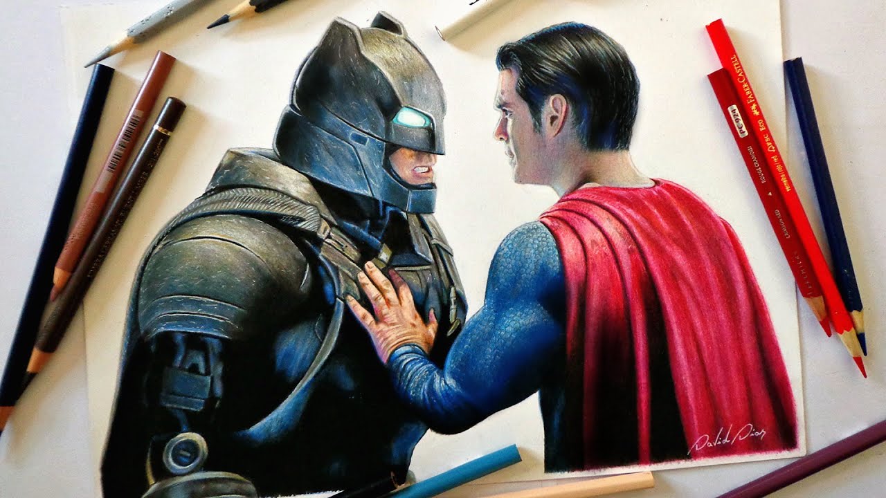 Speed Drawing: Batman vs Superman