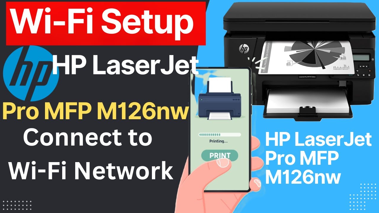 Подключение МФУ HP LaserJet Pro MFP M126nw к сети Wi-Fi | Настройка МФУ HP LaserJet Pro MFP M126n...