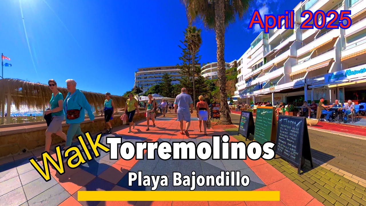 🚶‍♂️Torremolinos🇪🇸 Streets in the Sun – Bajondillo Promenade Walk 🌞Real walks. Real places.