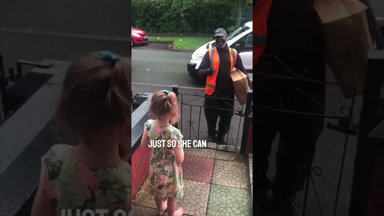 This little girl learned sign language just so she could talk to her deaf delivery driver ❤️