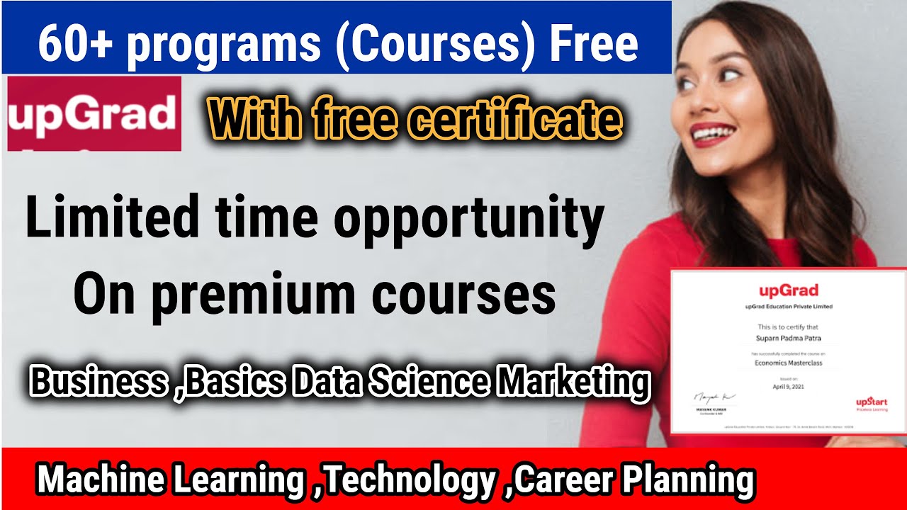 UpGrad free courses with certificate | 60+ courses with certificate
