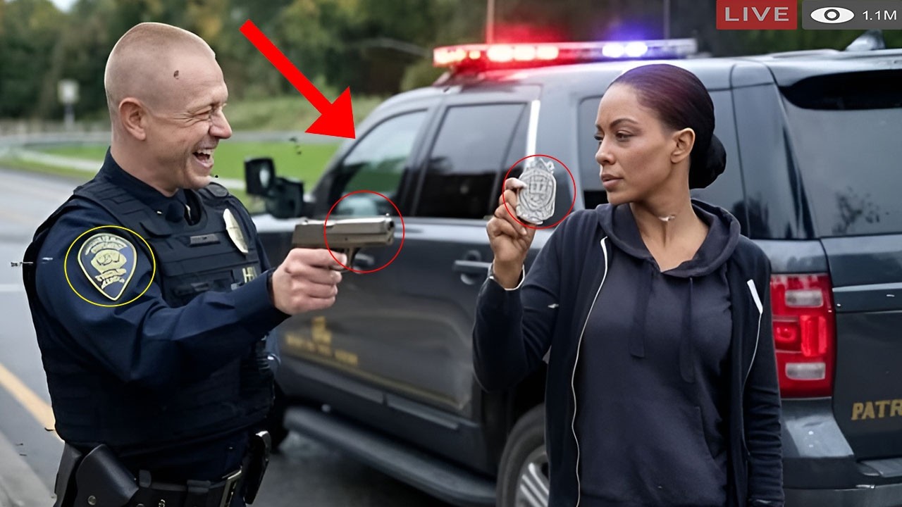 “Cop Pulls Gun on Black Woman — Laughs at Her FBI Badge, Then Ends Up in Cuffs!”