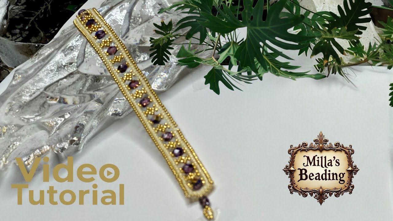 Lilac Beading Bracelet Tutorial 💎  #beadingtutorials #beading #beadart #beadsjewellery #artesania