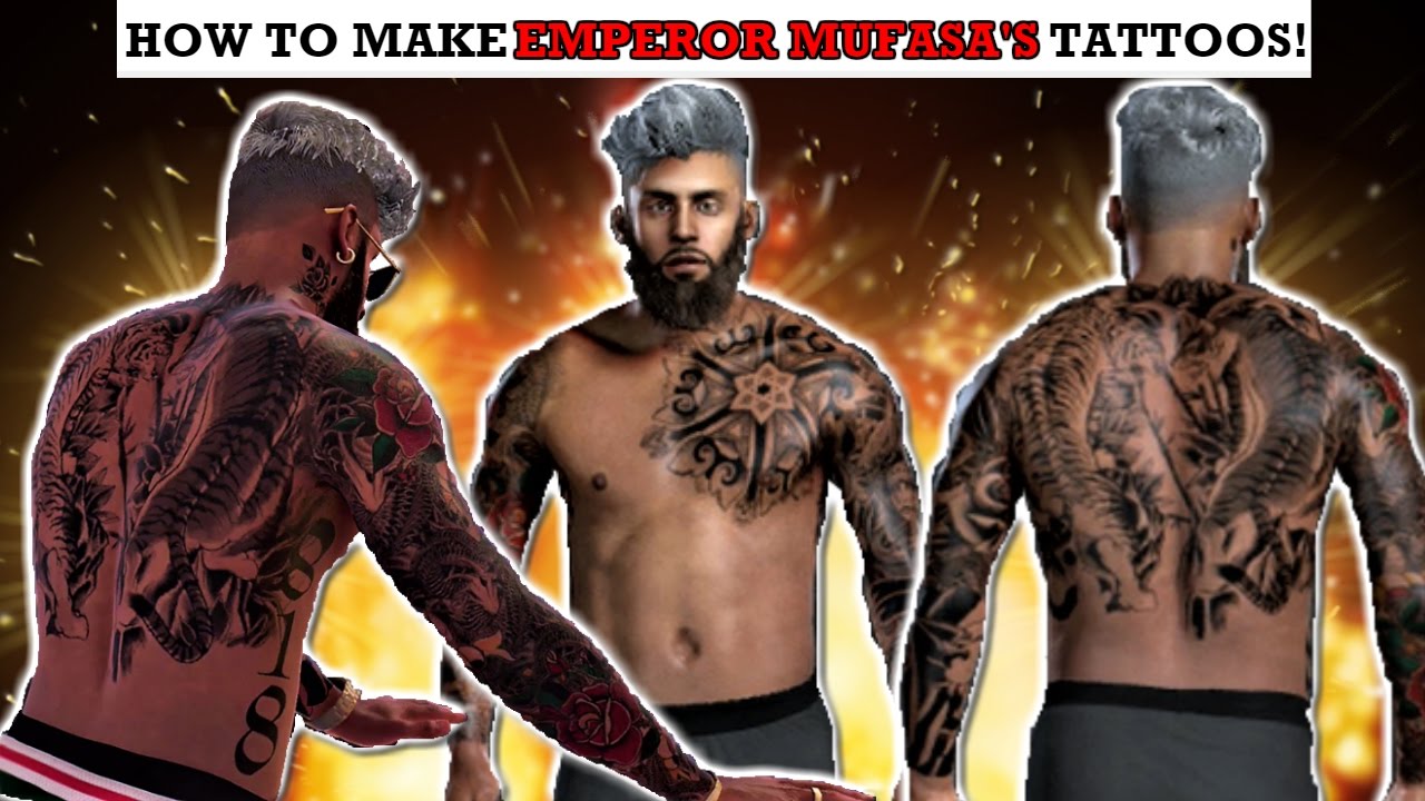 NBA 2K17 HOW TO MAKE EMPEROR MUFASA'S TATTOOS!! (BEST TATTOOS!)