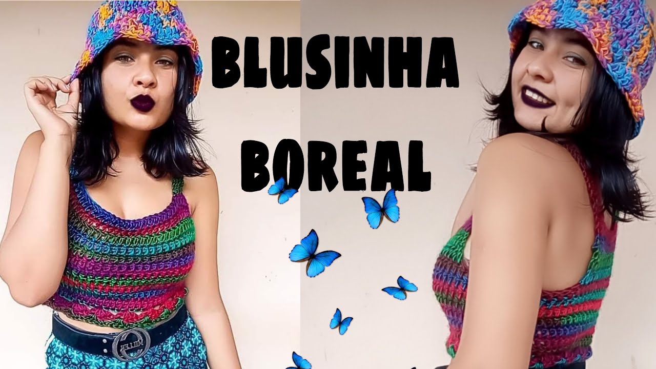 blusinha boreal em crochê